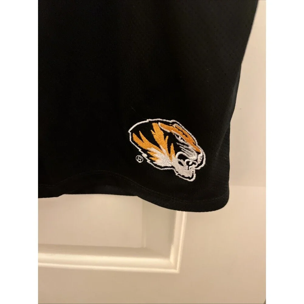 Mizzou Missouri Tigers Basketball Shorts Drawstring Pockets Men's Black Size L